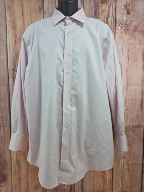 Brooks Brothers Mens Pink Non-Iron Stretch Shirt 17.5-34 XXL Supima Cotton